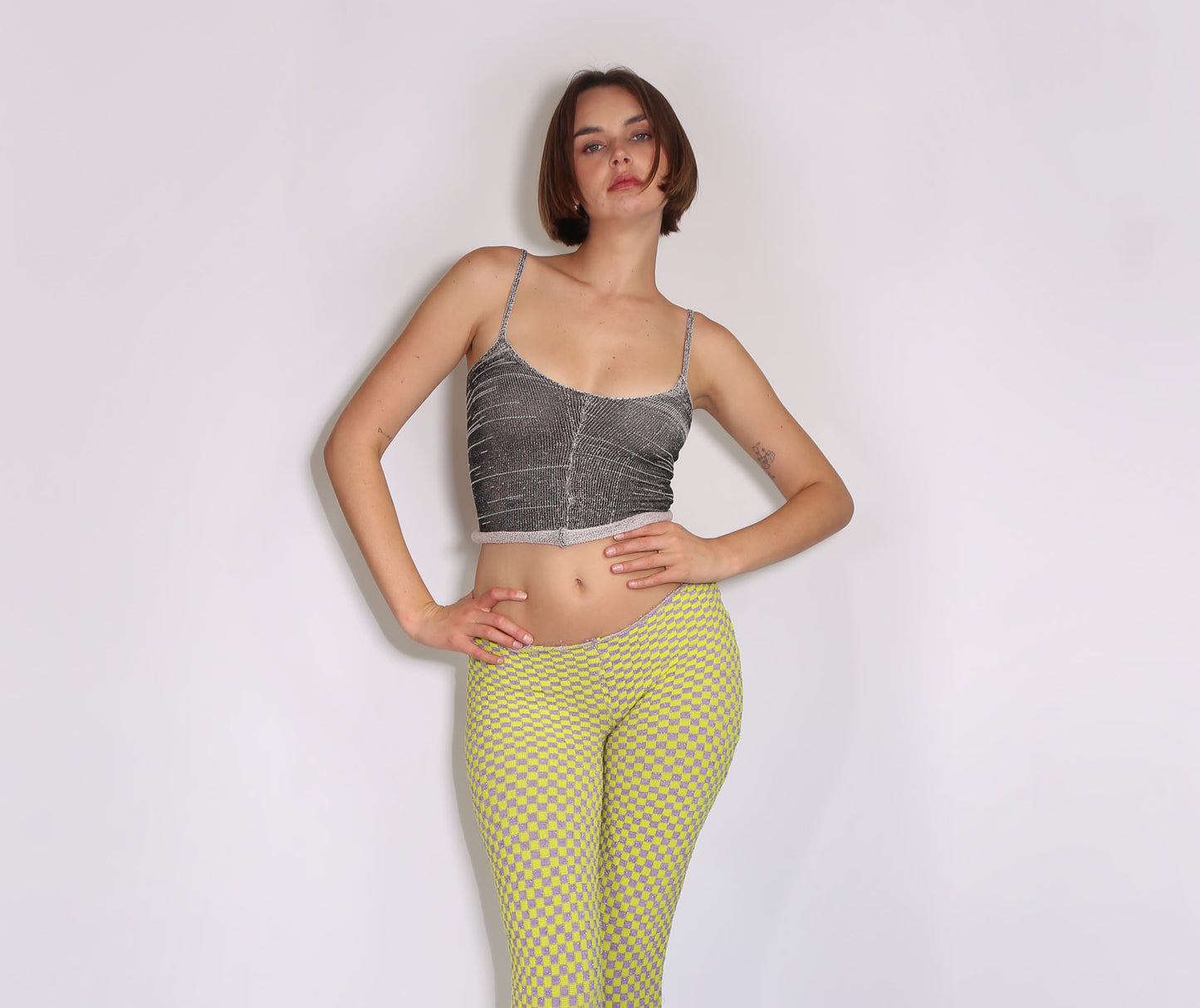Reversible Spaghetti Strap Tank Top - Pink & Black