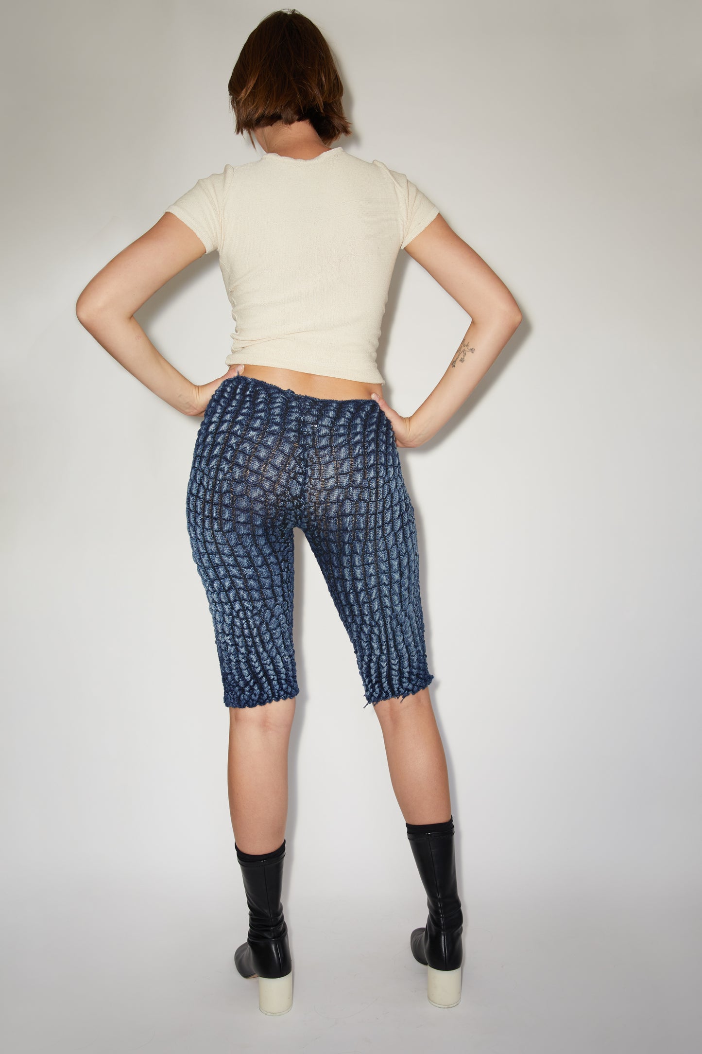 Bio-Crocodile Skin Capris -- Shadow Wash