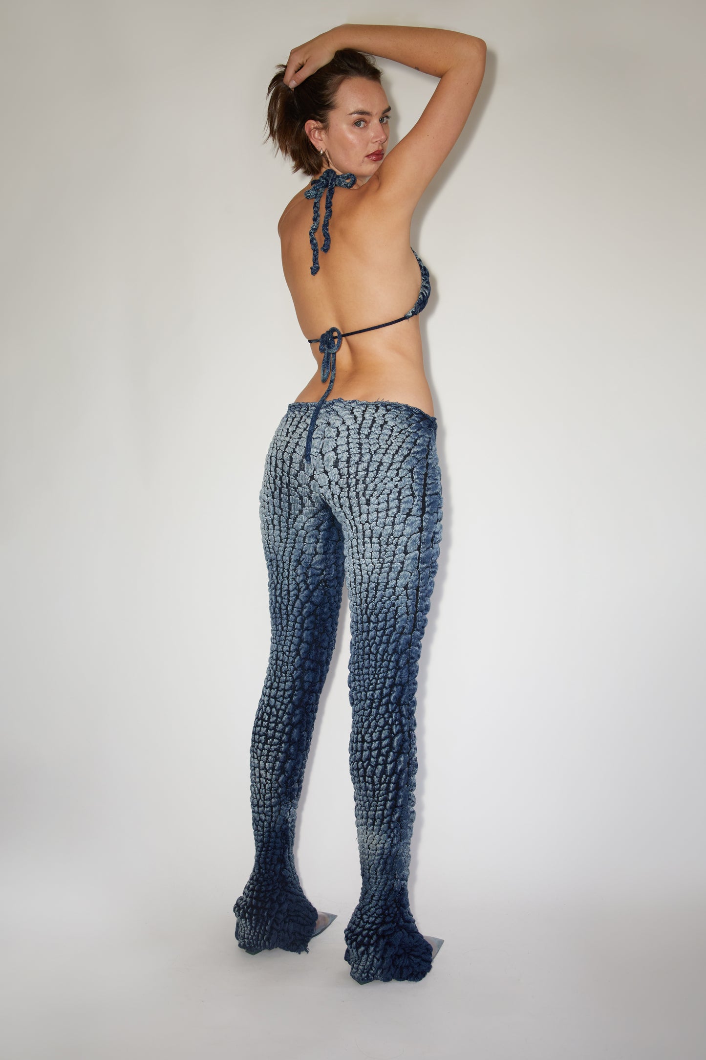 Bio Crocodile Flare Pants -- Shadow Wash