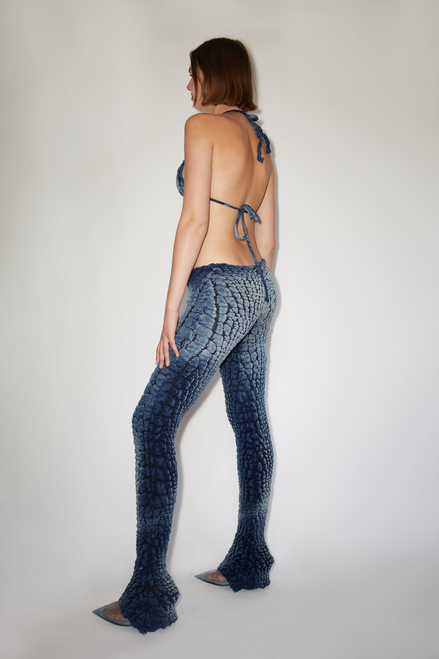 Bio Crocodile Flare Pants -- Shadow Wash