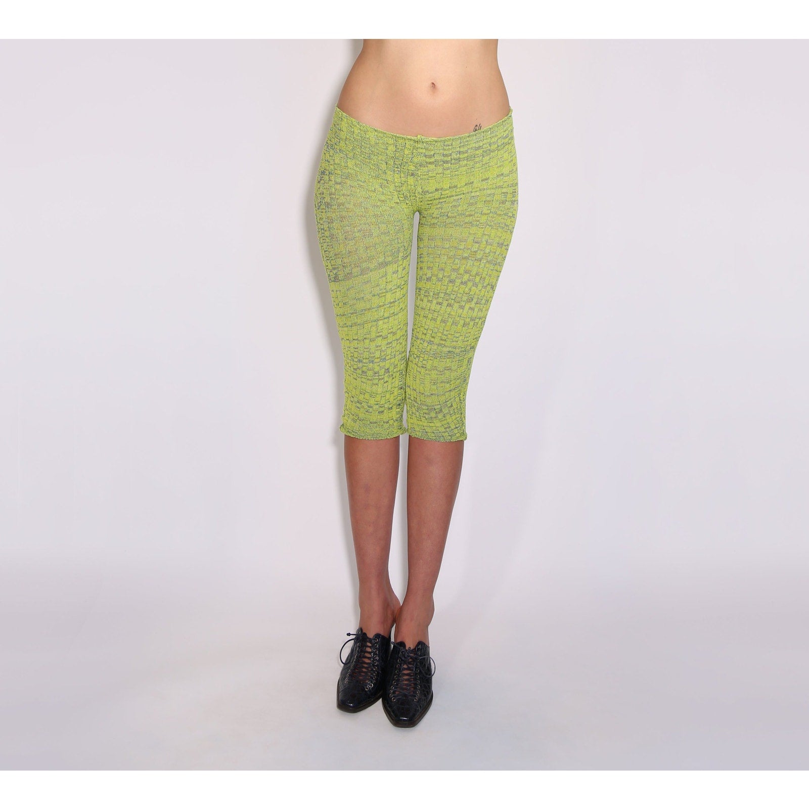Neon Capris - Neon Yellow & Blue