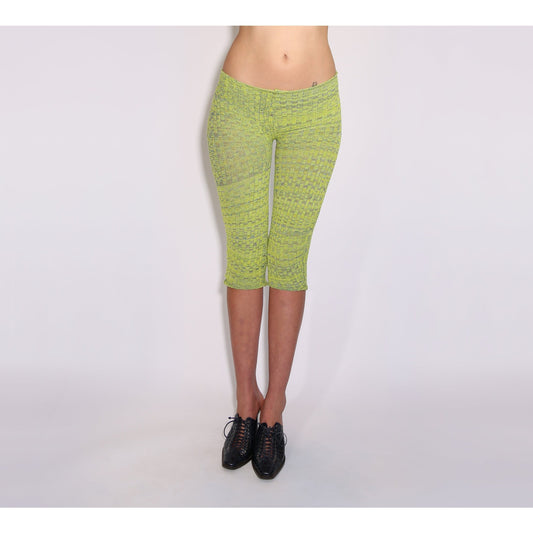 Neon Capris - Neon Yellow & Blue