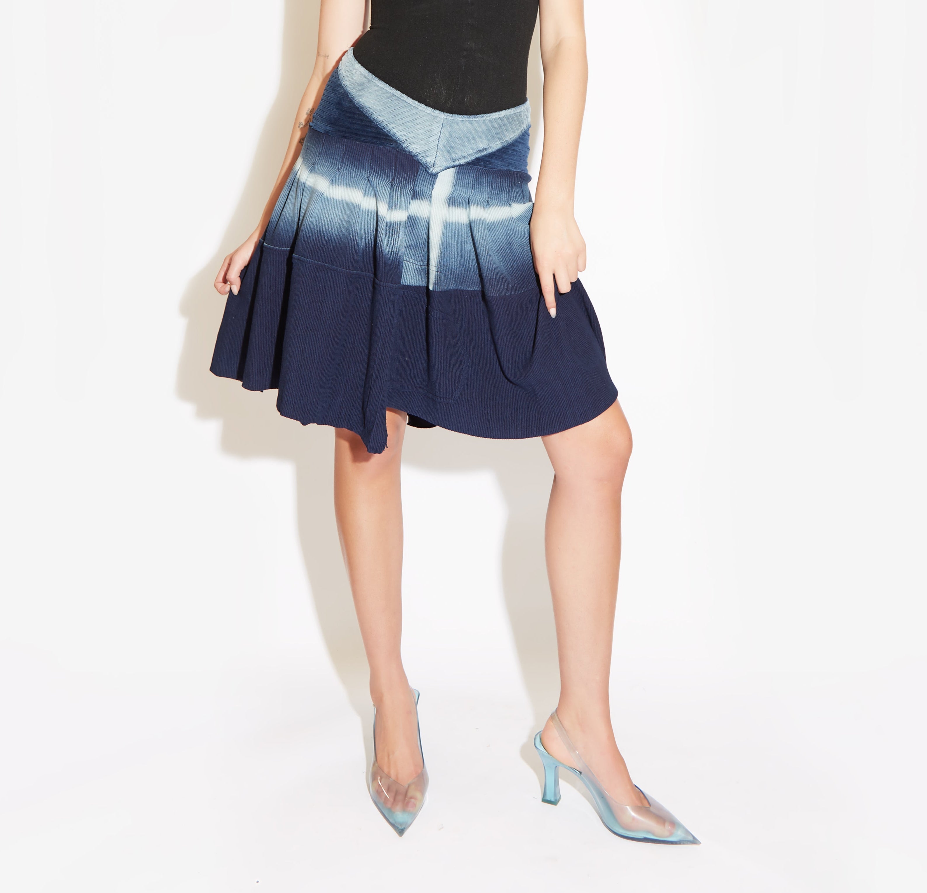Upcycled Deadstock Pleated Skirt