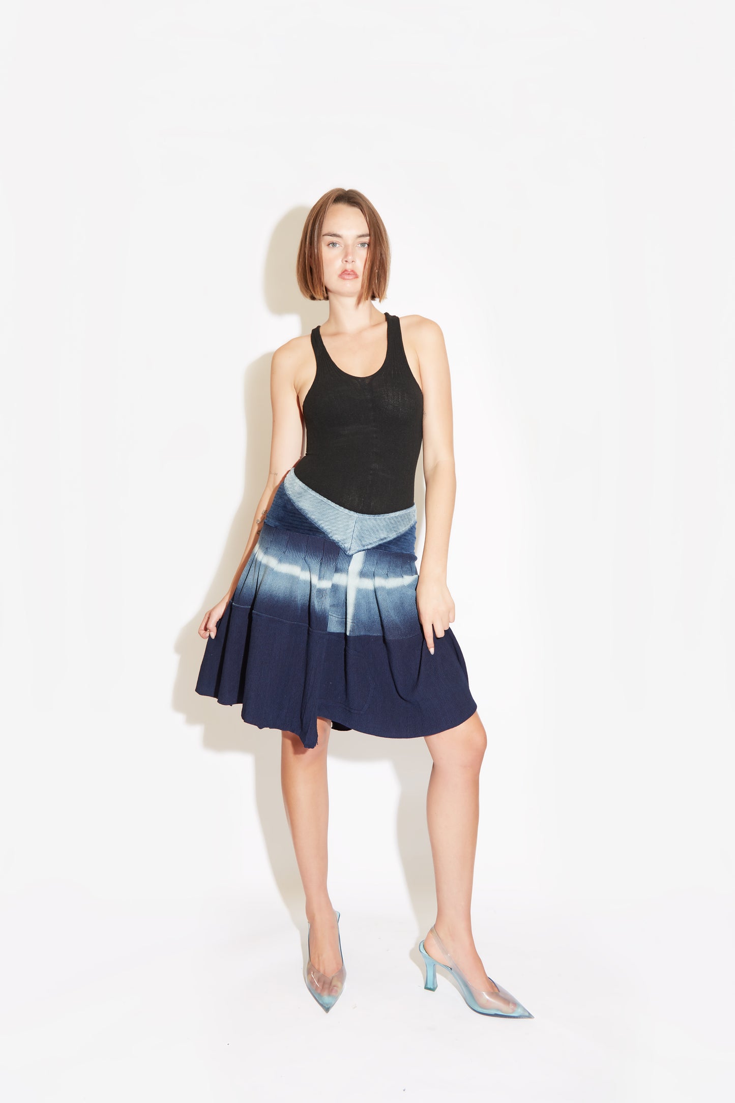 Upcycled Deadstock Pleated Skirt