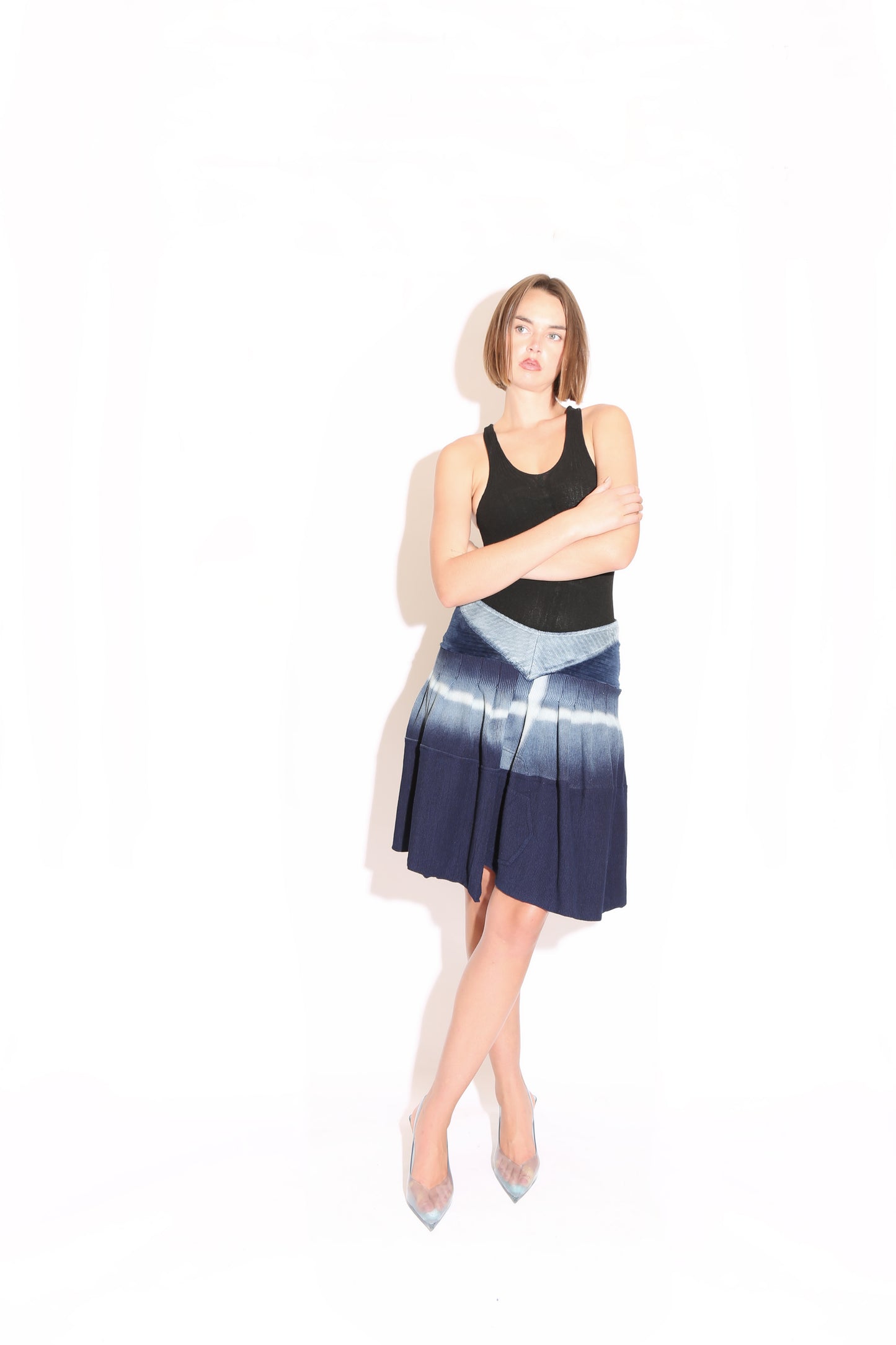 Upcycled Deadstock Pleated Skirt