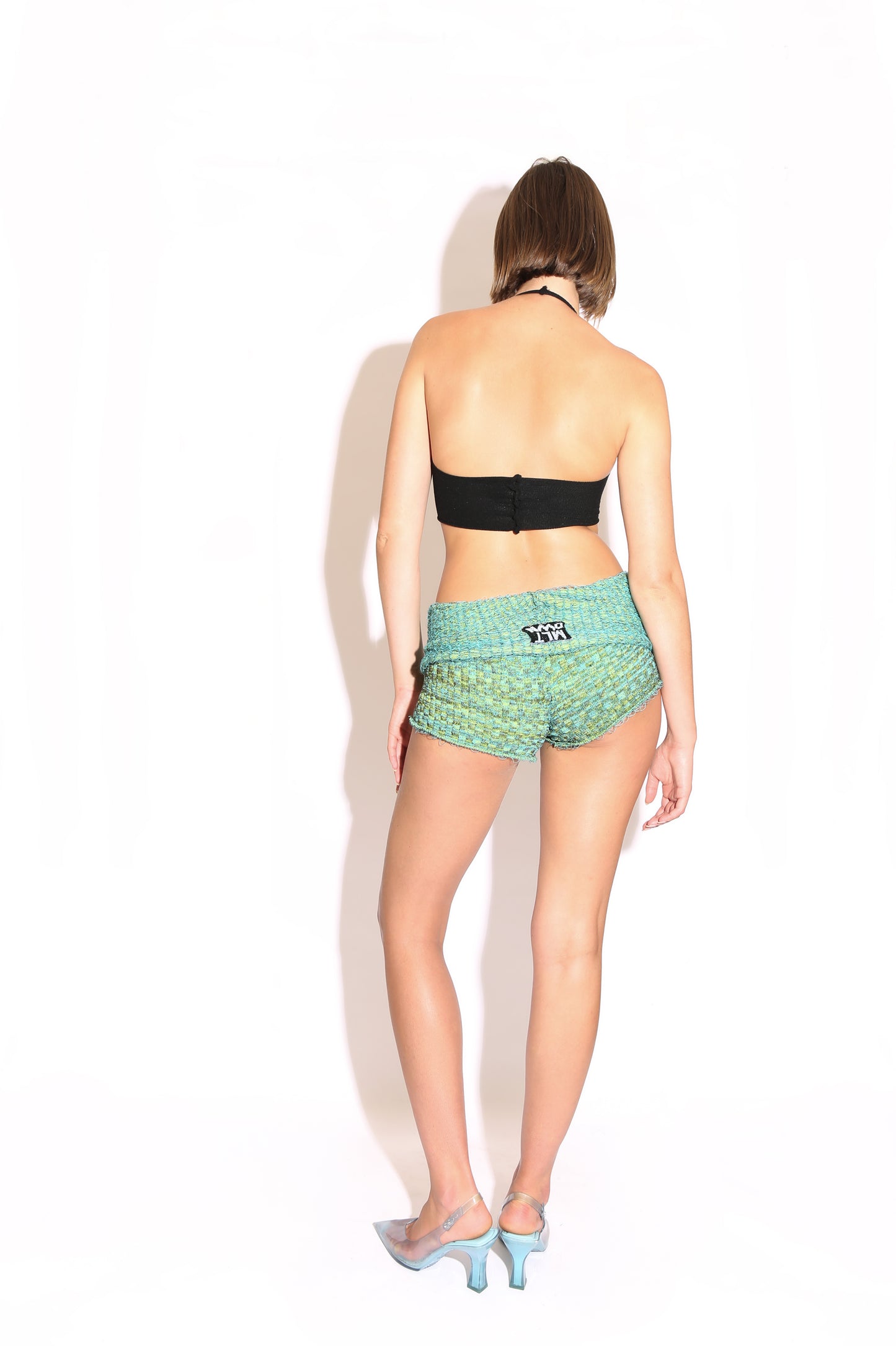 Foldover Micro Shorts - Green