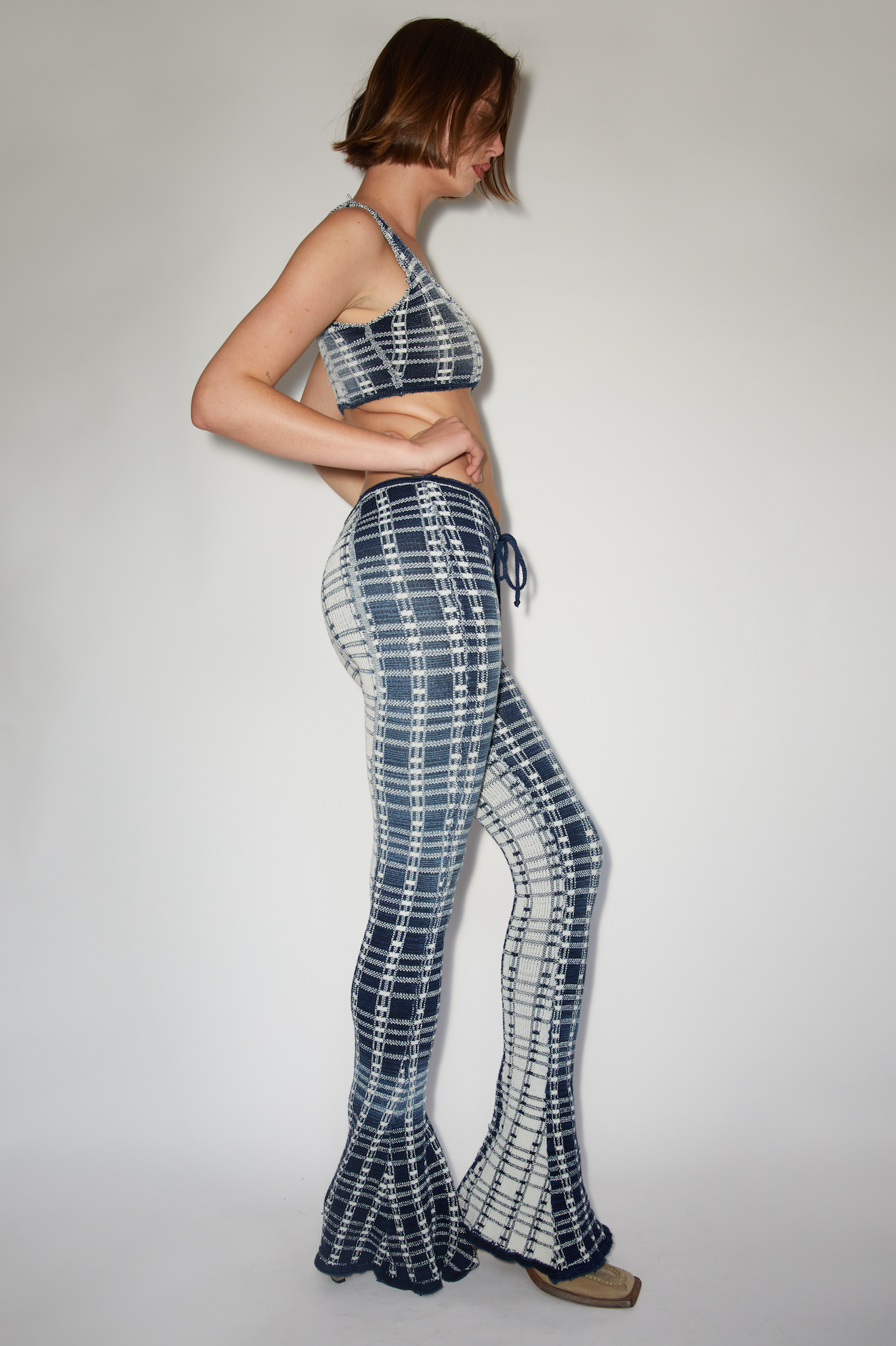 2020s Flare Pant - Plaid