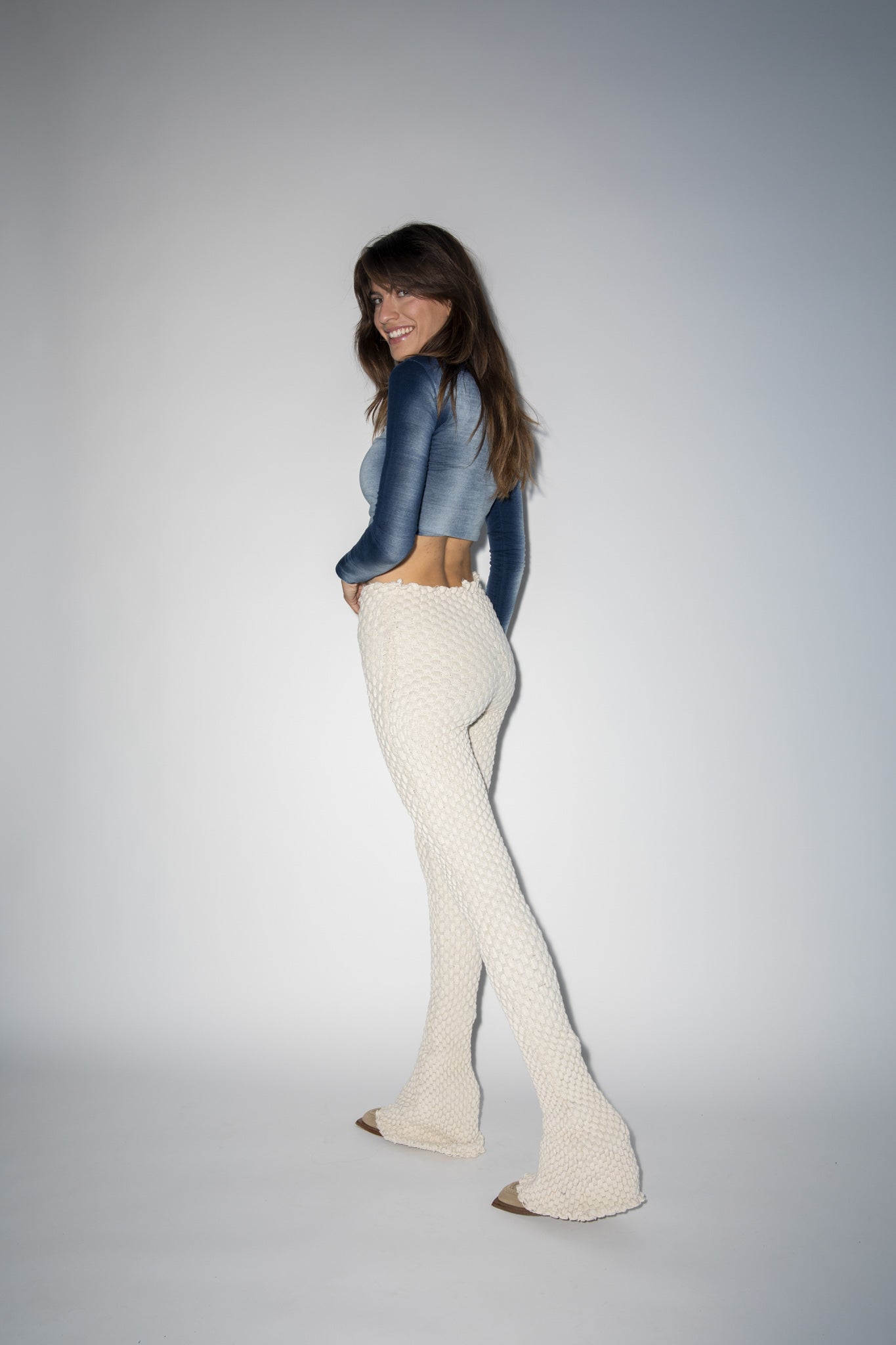 White Crocodile Pants