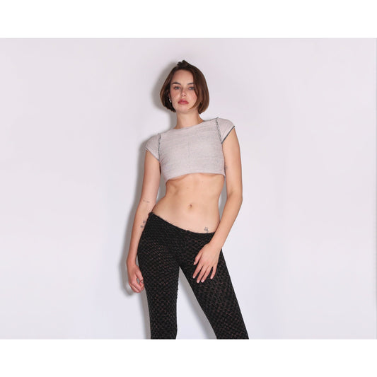 Reversible Cropped T Shirt - Pink & Black