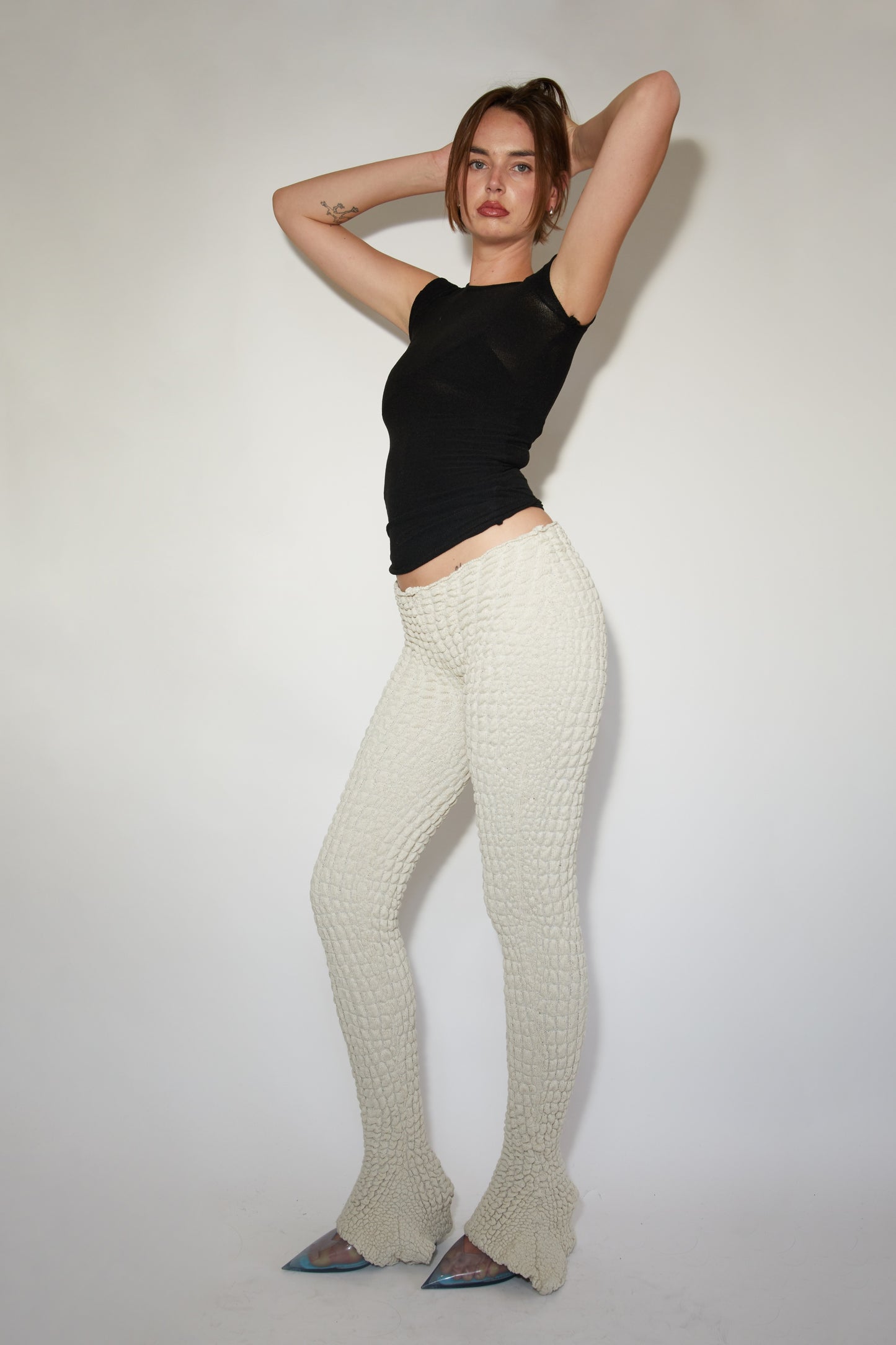 Bio-Crocodile Skin Flare Pants