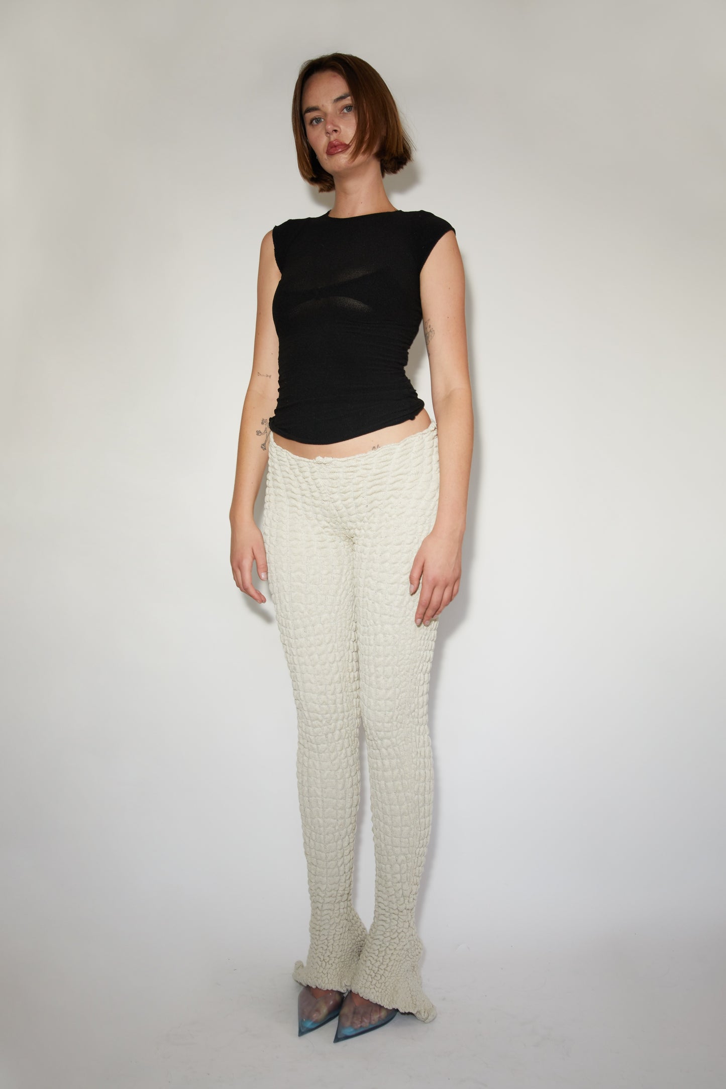 Bio-Crocodile Skin Flare Pants
