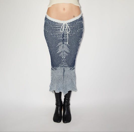 Faux Fade Rib Midi Skirt