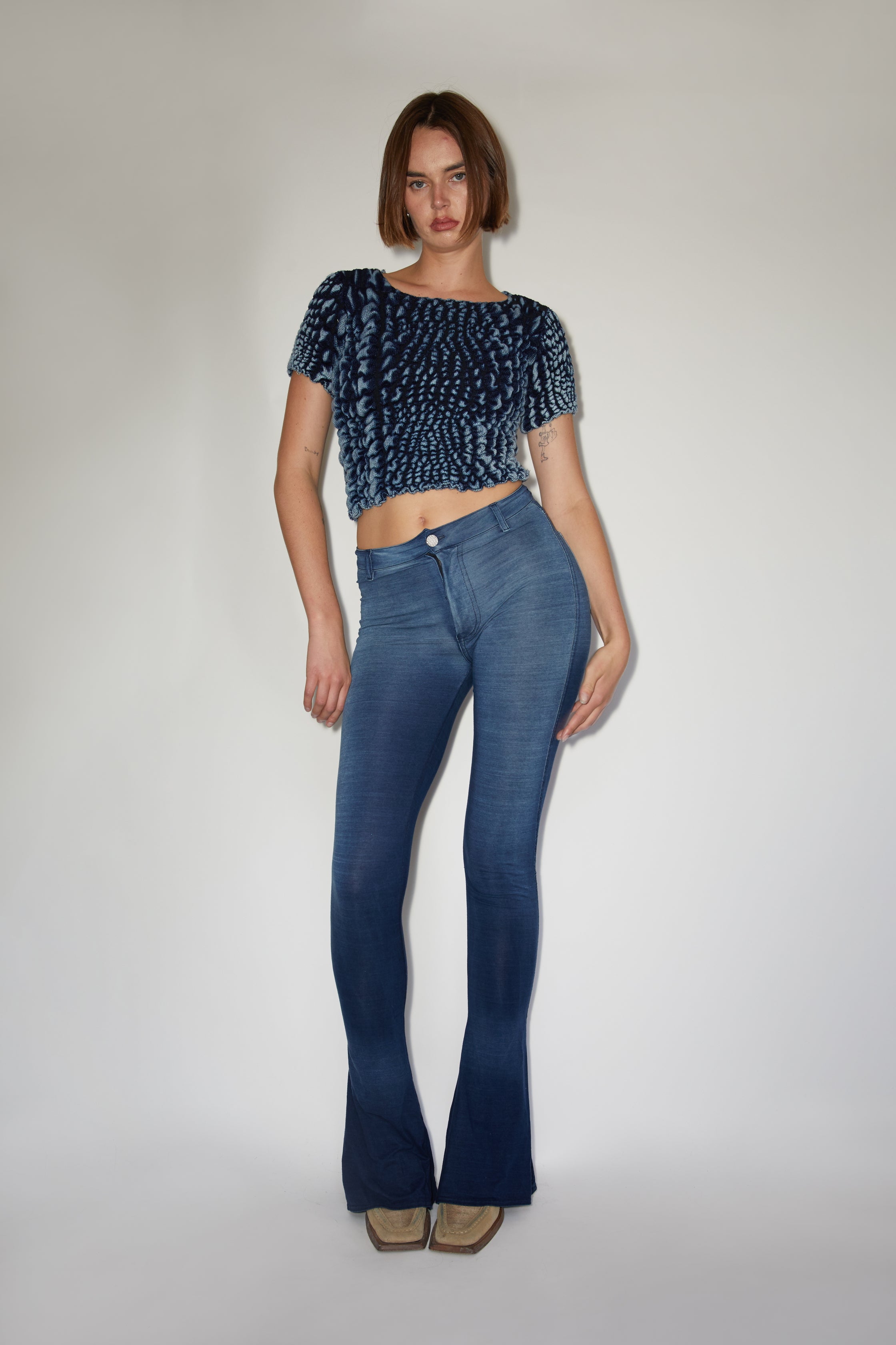 Pant 25 Flare - Shadow Wash – Knorts Knit Denim