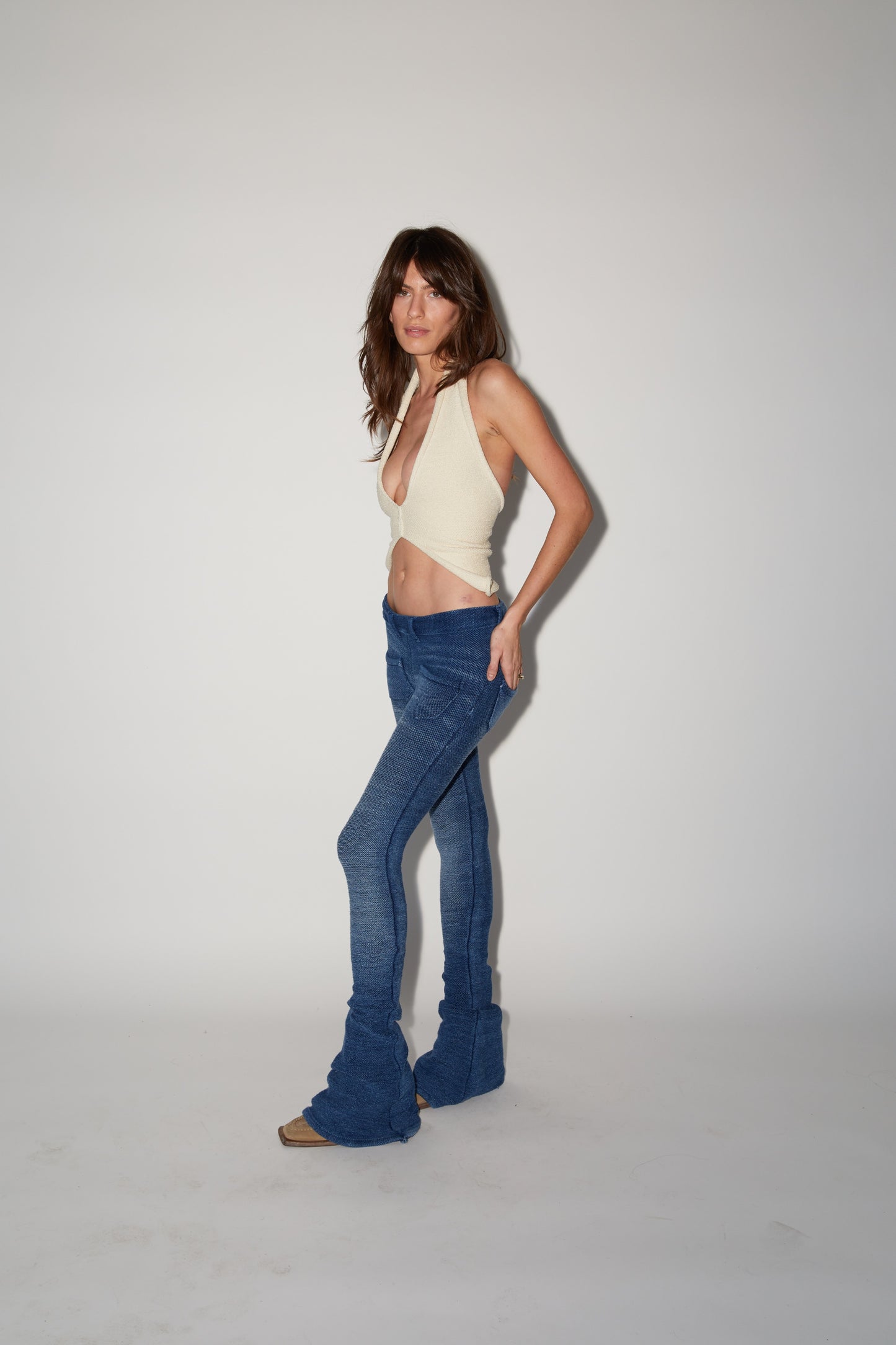 Tweed Halter Vest