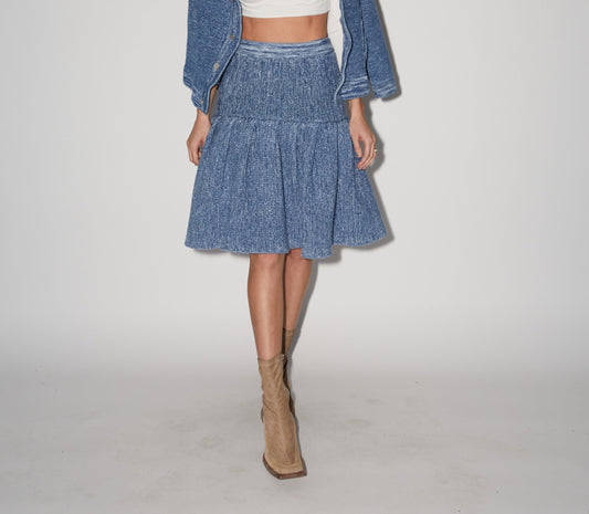 Tweed Pleated Guilty Skirt