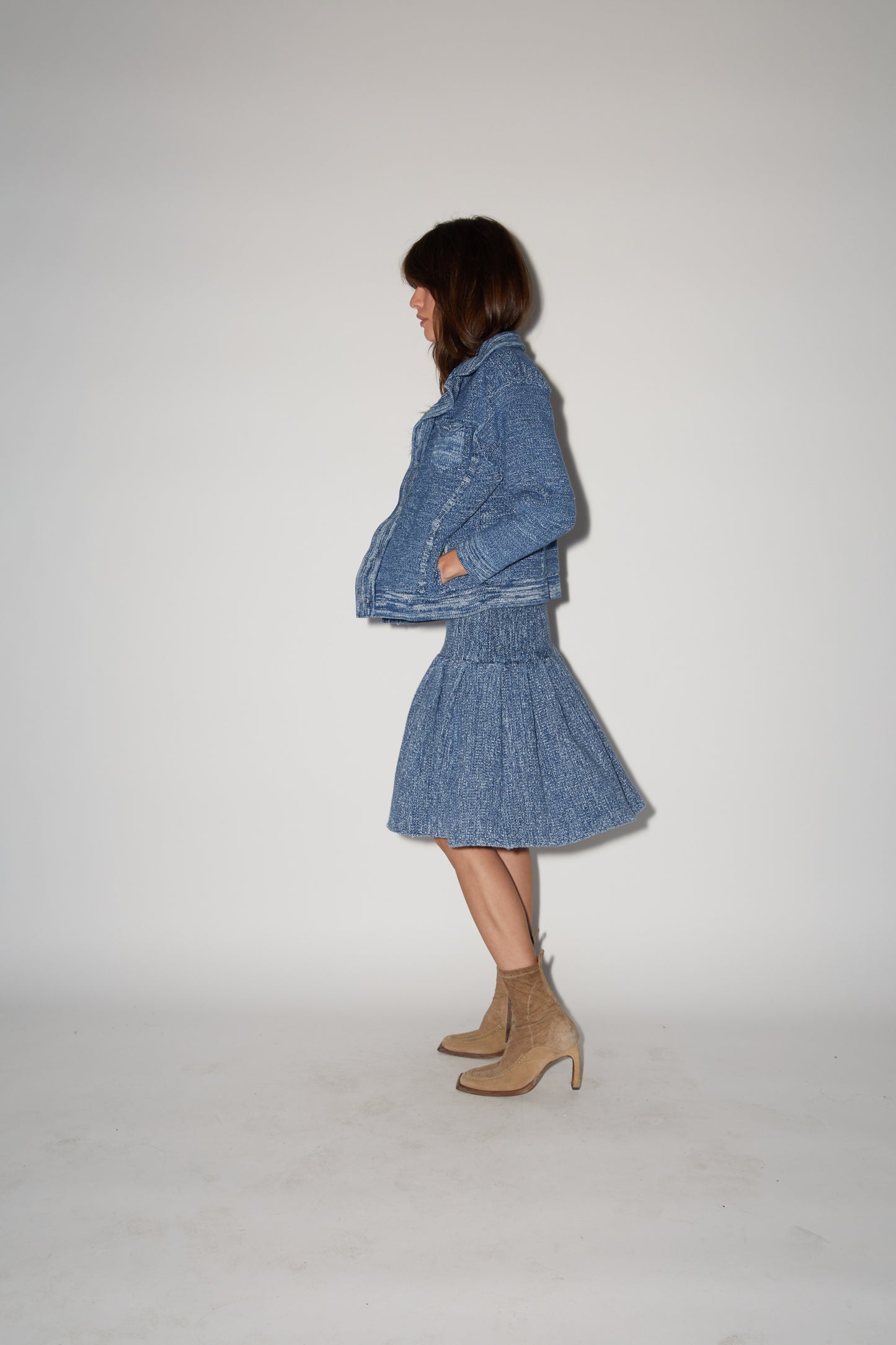 Tweed Pleated Guilty Skirt